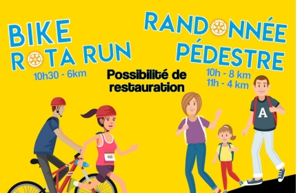 BIKE ROTA RUN ET RANDONNEE PEDESTRE AU PROFIT du 
                                          NEURODON.